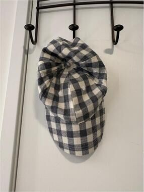 Cocus Pocus Plaid Hat in Black & Cream